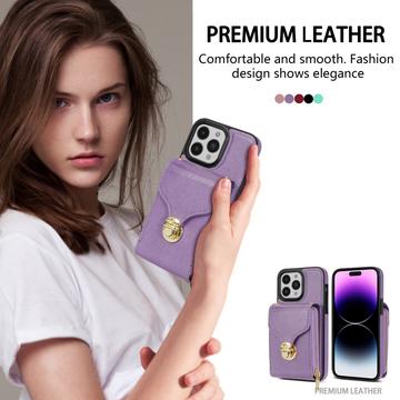 iPhone 15 Pro Max Alt-i-et cover med pung og rem - Lilla