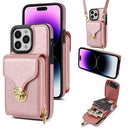 iPhone 15 Pro Max Alt-i-et cover med pung og rem - Rødguld