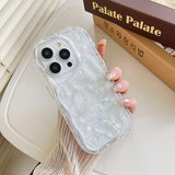 iPhone 15 Pro Max TPU-cover med sommerfugle og perler - gennemsigtigt