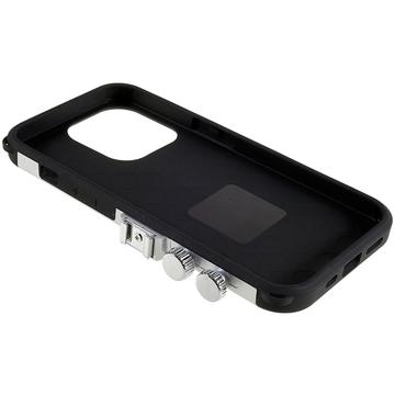 iPhone 15 Pro Max Hybrid Cover i kamerastil - sort