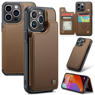 iPhone 15 Pro Max Caseme C22-etui RFID-kortpung - brun