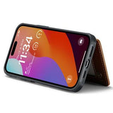 iPhone 15 Pro Max Caseme C22-etui RFID-kortpung - brun