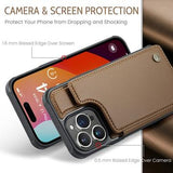 iPhone 15 Pro Max Caseme C22-etui RFID-kortpung - brun