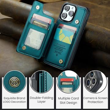 iPhone 15 Pro Max Caseme C22-etui RFID-kortpung - grøn