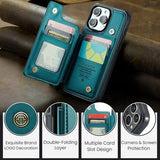 iPhone 15 Pro Max Caseme C22-etui RFID-kortpung - grøn
