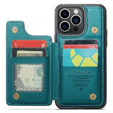 iPhone 15 Pro Max Caseme C22-etui RFID-kortpung - grøn