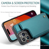 iPhone 15 Pro Max Caseme C22-etui RFID-kortpung - grøn