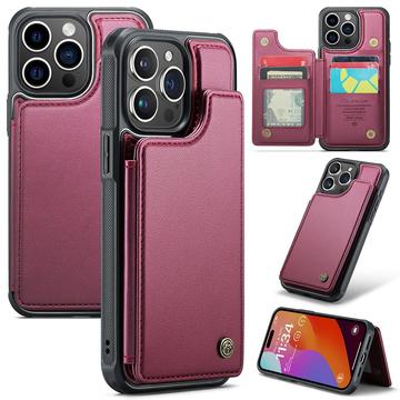 iPhone 15 Pro Max Caseme C22-etui RFID-kortpung - rød