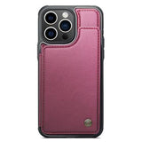 iPhone 15 Pro Max Caseme C22-etui RFID-kortpung - rød