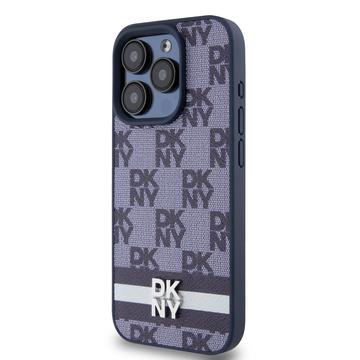 iPhone 15 Pro Max DKNY Ternet Mønster og Stribe Cover - Blå