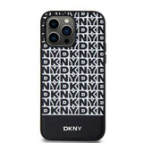 iPhone 15 Pro Max DKNY Repeat Pattern Bottom Stripe Cover - MagSafe-kompatibel - Sort