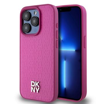 iPhone 15 Pro Max DKNY Repeat Pattern Stack Logo Cover - MagSafe-kompatibel - Pink