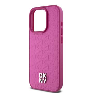 iPhone 15 Pro Max DKNY Repeat Pattern Stack Logo Cover - MagSafe-kompatibel - Pink