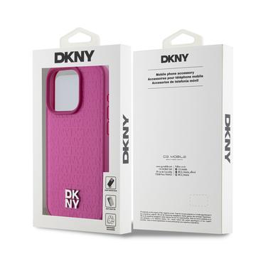 iPhone 15 Pro Max DKNY Repeat Pattern Stack Logo Cover - MagSafe-kompatibel - Pink