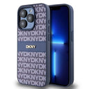 iPhone 15 Pro Max DKNY Repeat Pattern Tonal Stripe Cover - Blå