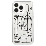 iPhone 15 Pro Max Fashion TPU Cover - abstrakt portræt