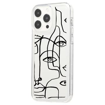 iPhone 15 Pro Max Fashion TPU Cover - abstrakt portræt