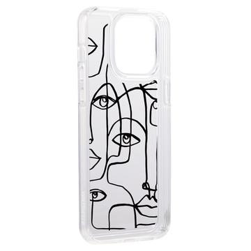iPhone 15 Pro Max Fashion TPU Cover - abstrakt portræt
