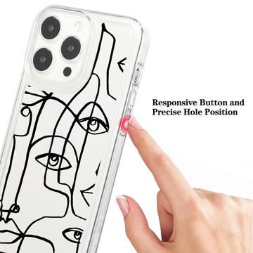 iPhone 15 Pro Max Fashion TPU Cover - abstrakt portræt