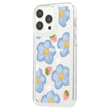 iPhone 15 Pro Max Fashion TPU Cover - blomster/jordbær
