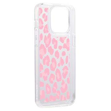 iPhone 15 Pro Max Fashion TPU Cover - Pink Leopard