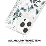 iPhone 15 Pro Max Fashion TPU Cover - hvide blomster