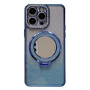 iPhone 15 Pro Max Glam Magnetisk Hybrid Cover m. Spejl - Blå