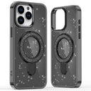 iPhone 15 Pro Max Glitter Hybrid cover med kickstand - MagSafe-kompatibel - Sort