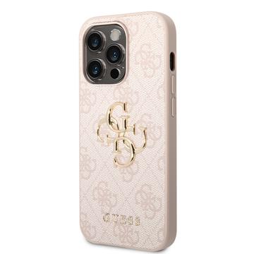 iPhone 15 Pro Max Guess 4G Big Metal Logo Hybrid Cover - Pink