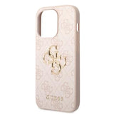 iPhone 15 Pro Max Guess 4G Big Metal Logo Hybrid Cover - Pink
