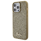 iPhone 15 Pro Max Guess Disco Metal Script Logo Cover - Guld