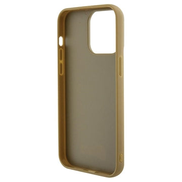 iPhone 15 Pro Max Guess Disco Metal Script Logo Cover - Guld