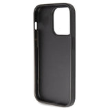iPhone 15 Pro Max Guess Fixed Glitter 4G Metal Logo Cover - Sort
