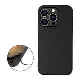 iPhone 15 Pro Max Hybrid Cover - Karbonfiber - Sort