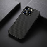 iPhone 15 Pro Max Hybrid Cover - Karbonfiber - Sort