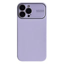 iPhone 15 Pro Max Flydende Silikoneetui med Linseglasbeskyttelse - Lilla