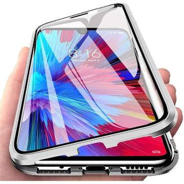 iPhone 15 Pro Max Magnetisk Cover med Hærdet Glas - Sølv