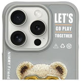 iPhone 15 Pro Max Nimmy Friends Cool&Cute 2.0 bjørne cover- grå