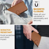 iPhone 15 Pro Max Premium Wallet-etui med rem - kulfiberstruktur - Kulstofkaffe