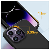 iPhone 15 Pro Max Saii Premium MagSafe Liquid Silikone Cover - Sort