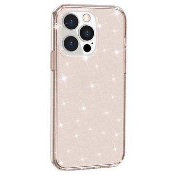 iPhone 15 Pro Max Stylish Glitter Series Hybrid Cover - Guld