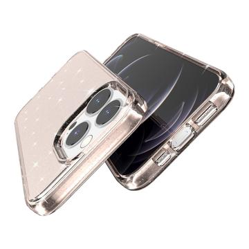 iPhone 15 Pro Max Stylish Glitter Series Hybrid Cover - Guld
