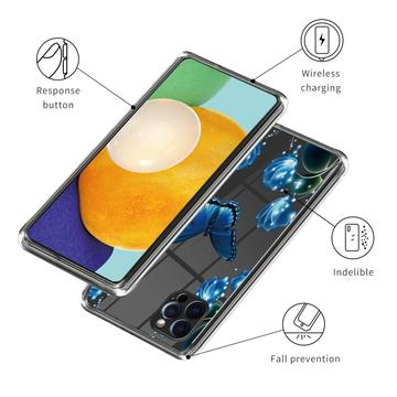 iPhone 15 Pro Max Stilfuld Ultra-Slim TPU Cover - Sommerfugl og Blomster