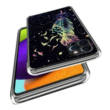 iPhone 15 Pro Max Stilfuld Ultra-Slim TPU Cover - Fjer