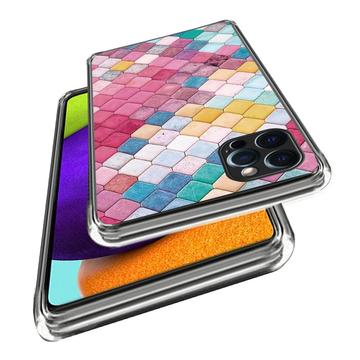 iPhone 15 Pro Max Stilfuld Ultra-Slim TPU Cover - Regnbue Rhombus