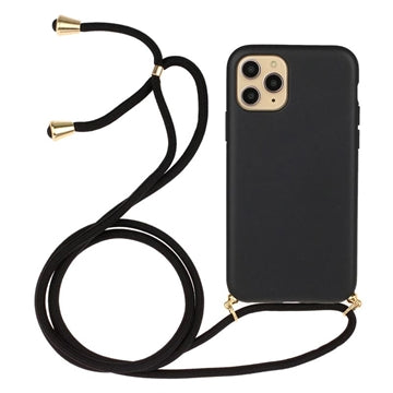 iPhone 15 Pro Max TPU Cover med Nøglesnor - Sort