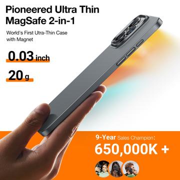 iPhone 15 Pro Max Torras OriginFit MagSafe Cover - Titaniumgrå
