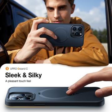 iPhone 15 Pro Max Torras Upro Ostand Matte Cover - MagSafe-kompatibel - Sort