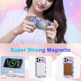 iPhone 15 Pro Max Wave-Edge Laser Glitter MagSafe Cover - Sommerfugl