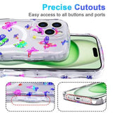 iPhone 15 Pro Max Wave-Edge Laser Glitter MagSafe Cover - Sommerfugl